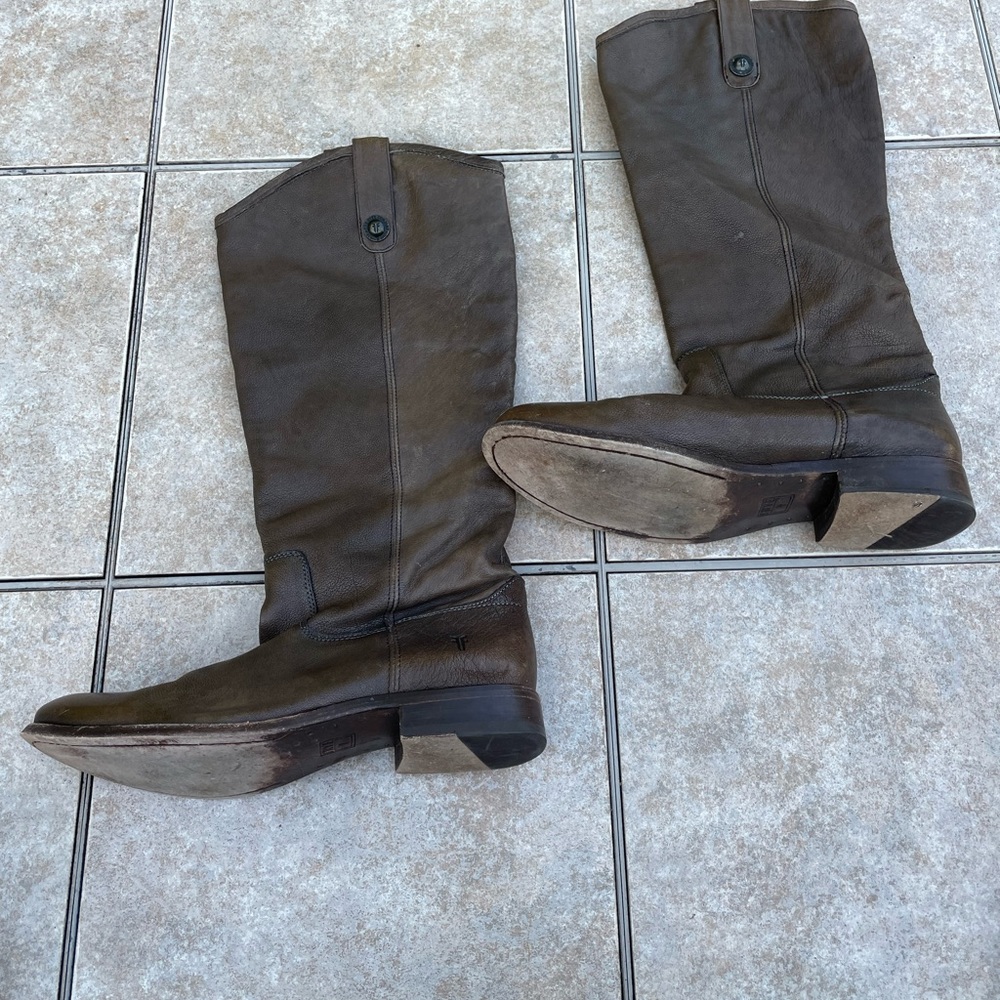 FRYE Melissa Women's Button Riding Knee High BOOT - Picture 8 of 13